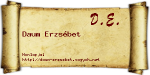 Daum Erzsébet névjegykártya
